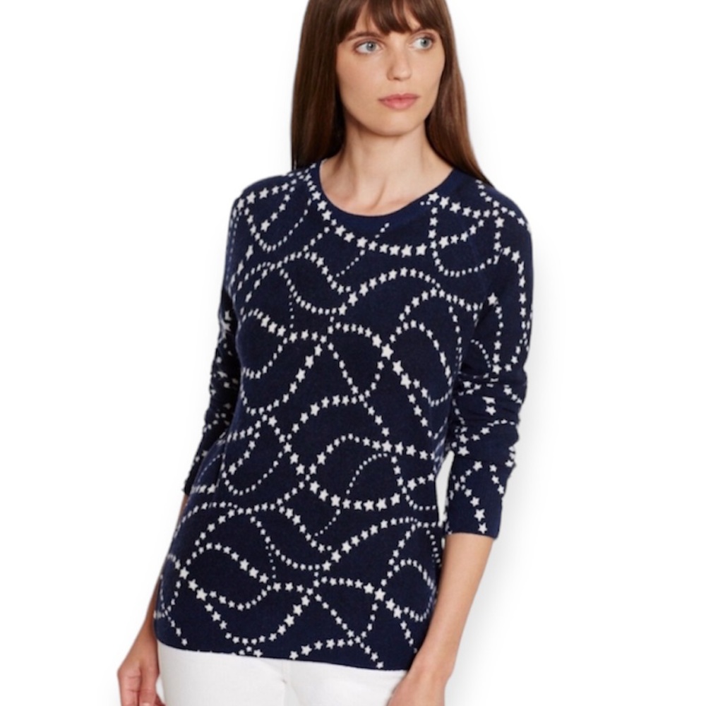 Equipment Cashmere Intarsia Star Print Sweater